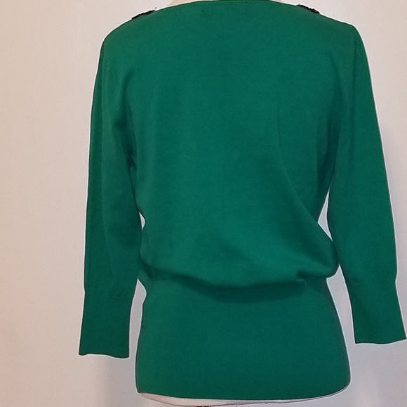 NWT AUGUST SILK GREEN 3/4 SLEEVE TOP - Picture 5 of 7
